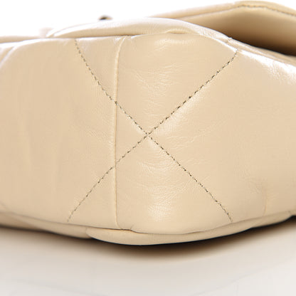 Chanel Goatskin Quilted Medium 19 Flap Light Beige 8 of 10