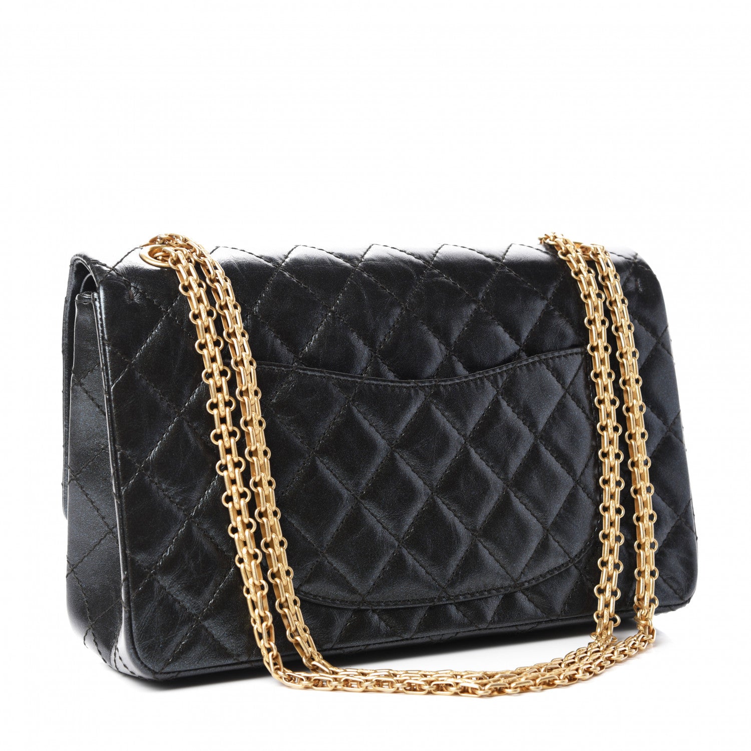Chanel Glittered Aged Calfskin Quilted 2.55 Reissue 226 Flap Black 3 of 11