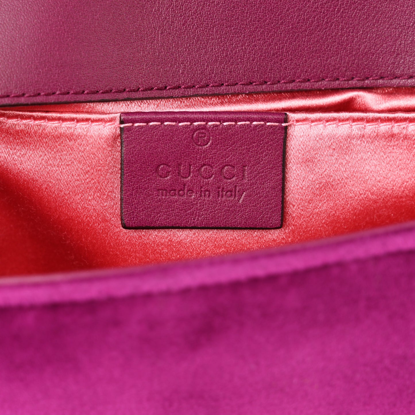Velvet Matelasse Embroidered Mini GG Marmont Shoulder Bag Bordeaux