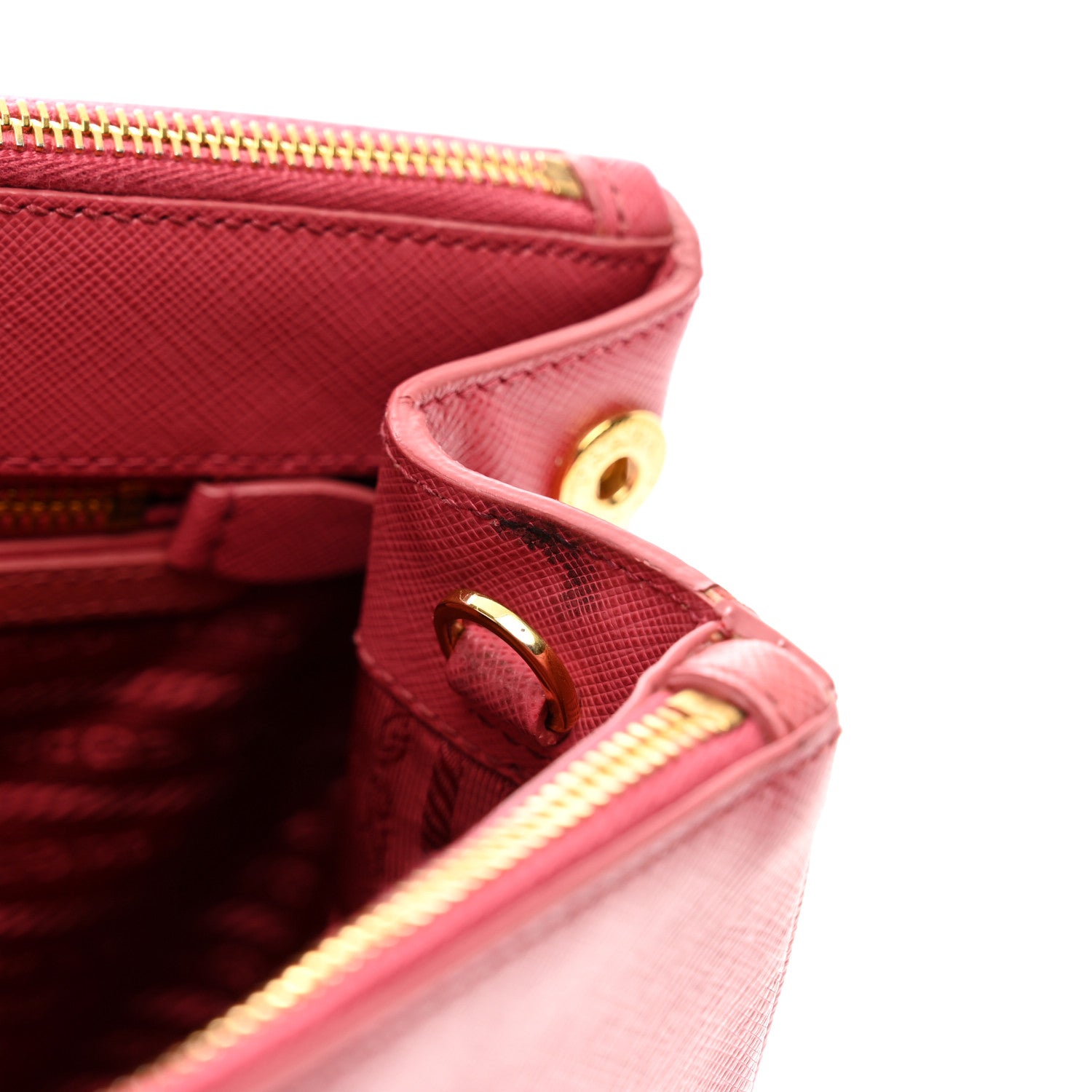 Prada Saffiano Lux Medium Tote Peonia 9 of 12