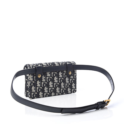 Christian Dior Oblique Saddle Belt Bag Blue 3 of 11