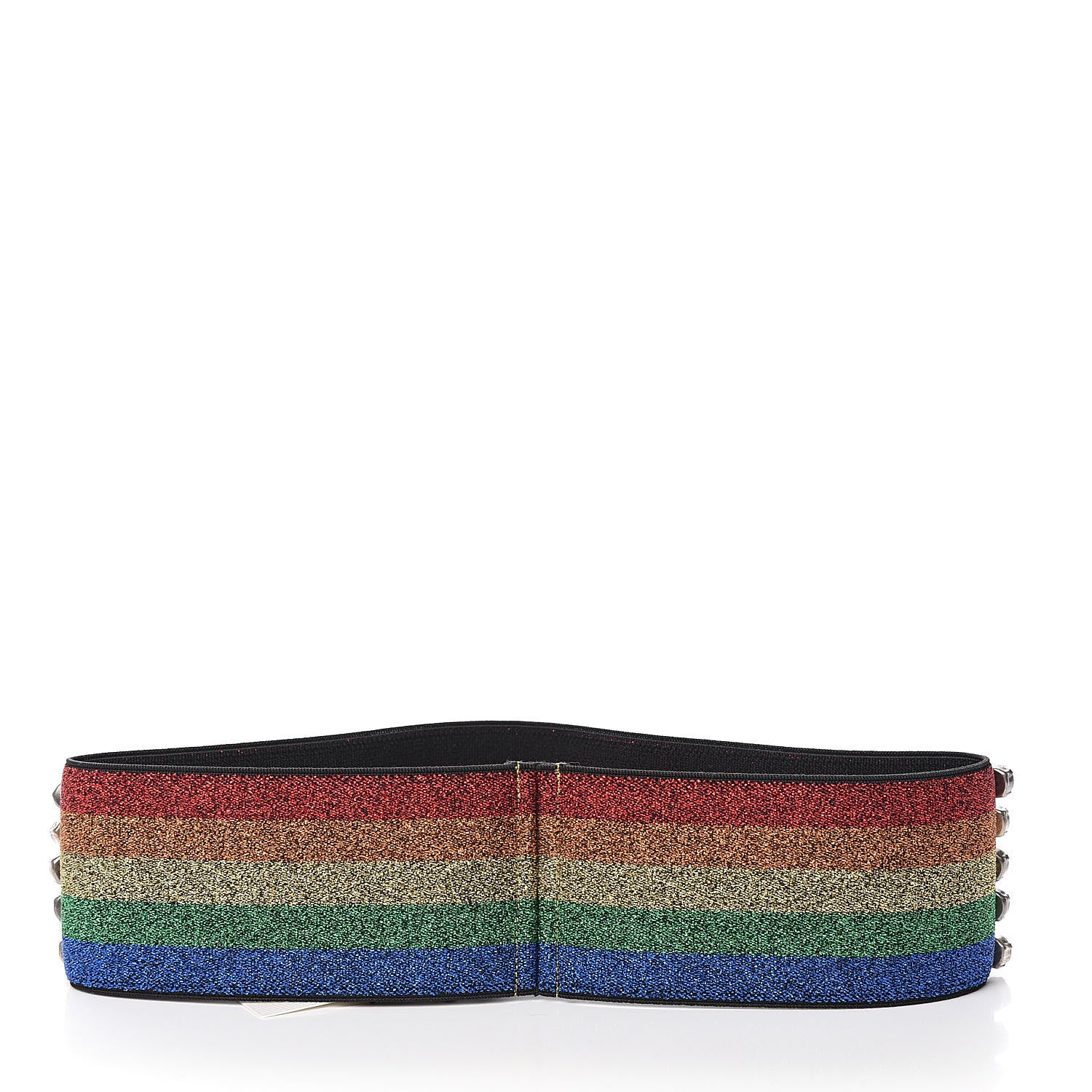 Gucci Metallic Crystal Embellished Webby Headband 57 Rainbow 3 of 8