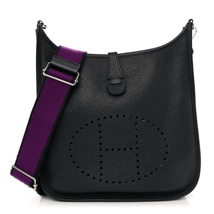 Hermes Taurillon Clemence Amazone Evelyne III GM Bleu Obscur Ultraviolet 1 of 11