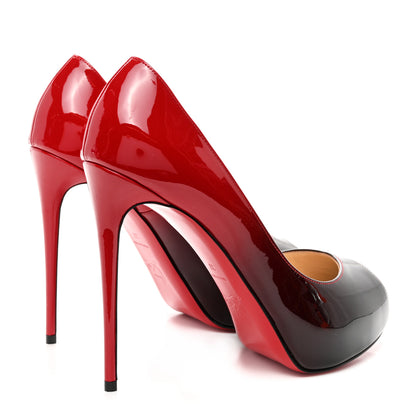 Christian Louboutin Patent Degrade New Very Prive 120 Pumps 37 Black Red 4 of 7