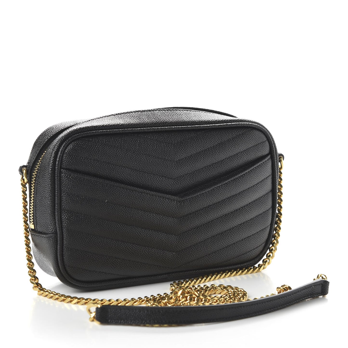 Grain De Poudre Matelasse Monogram Mini Lou Camera Bag Black