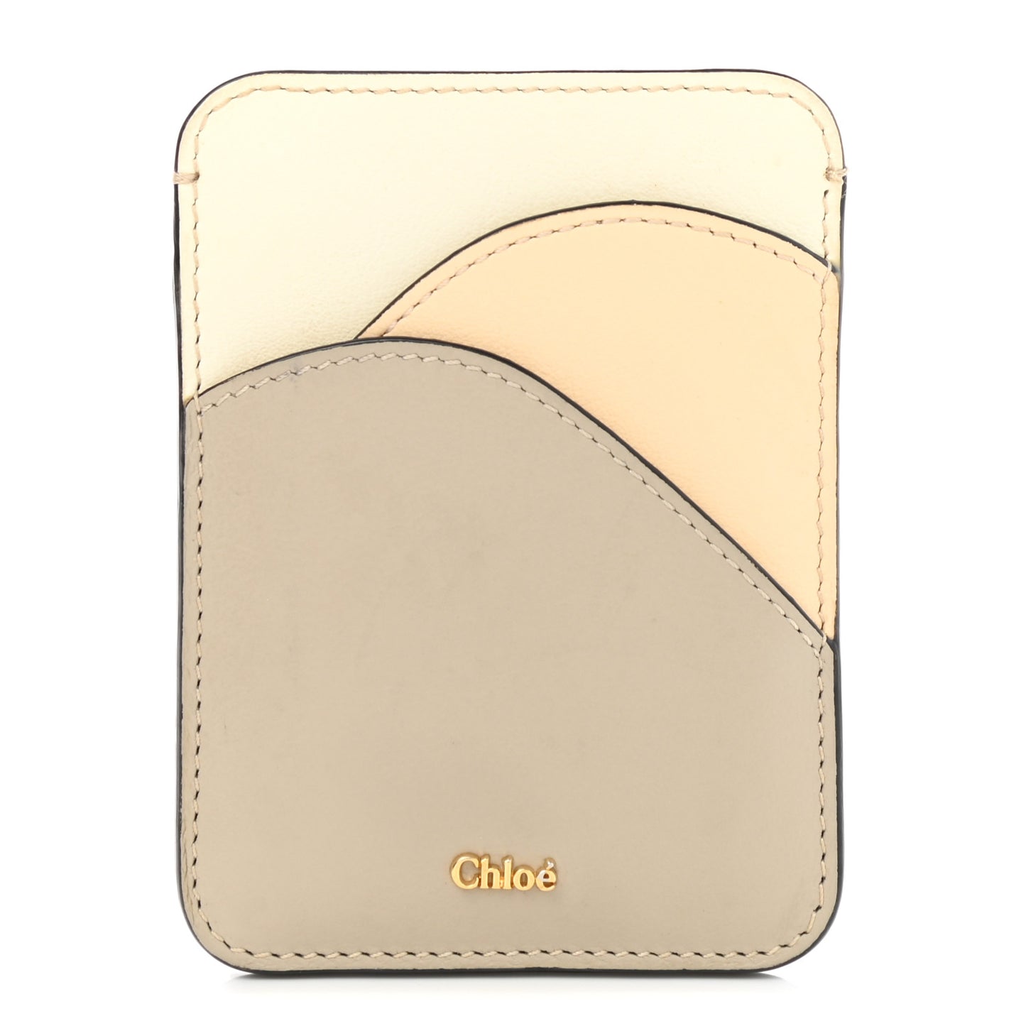 Smooth Calfskin Walden Card Holder Pastel Grey