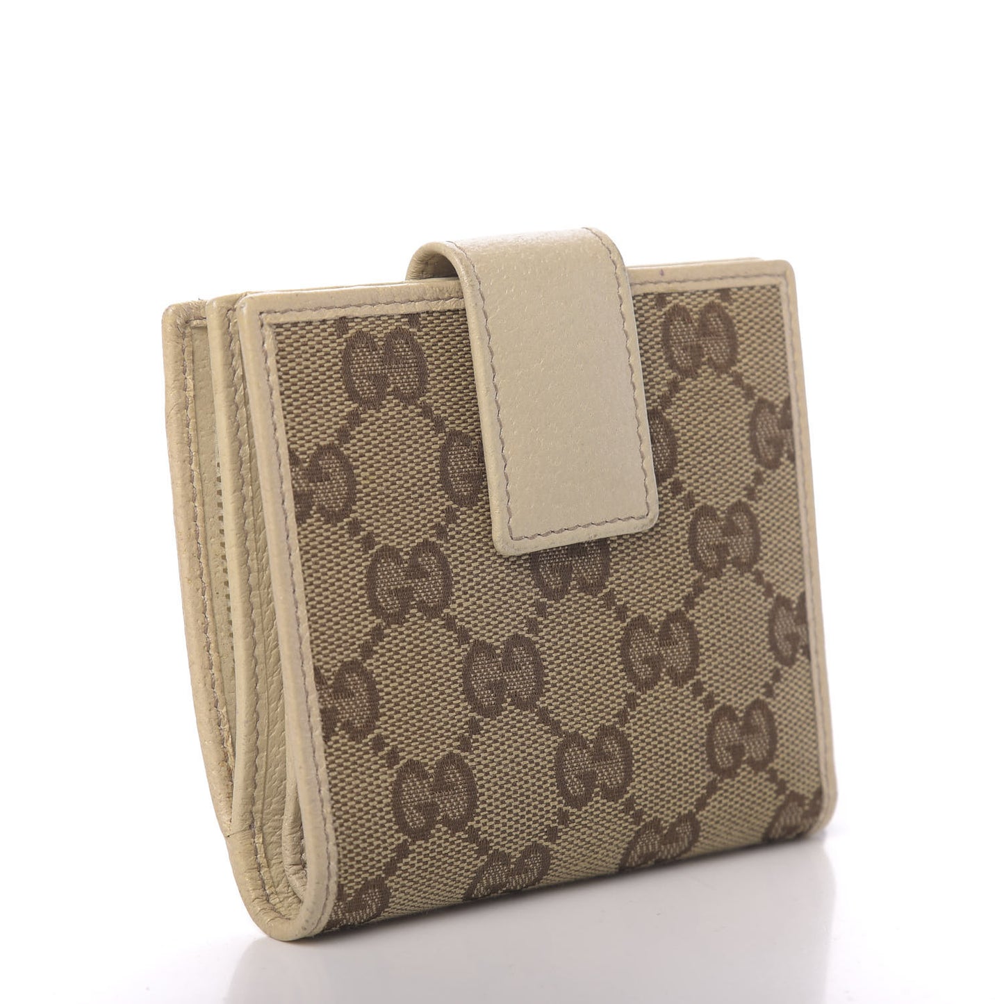 Monogram Zip Around French Flap Wallet Off White