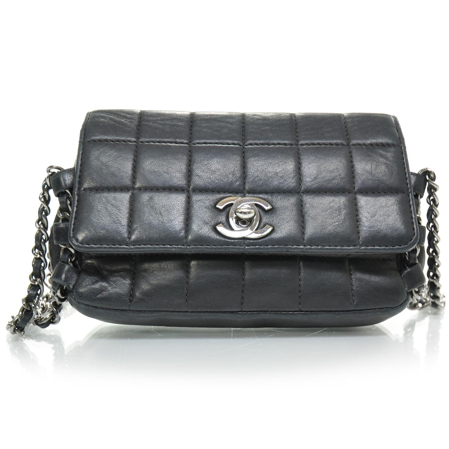Chanel Lambskin Small Chocolate Bar Flap Black 1 of 10