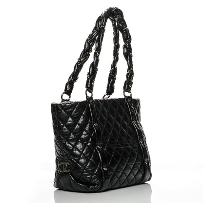 Chanel Distressed Lambskin Vintage Ligne Lady Braid Tote Black 3 of 7