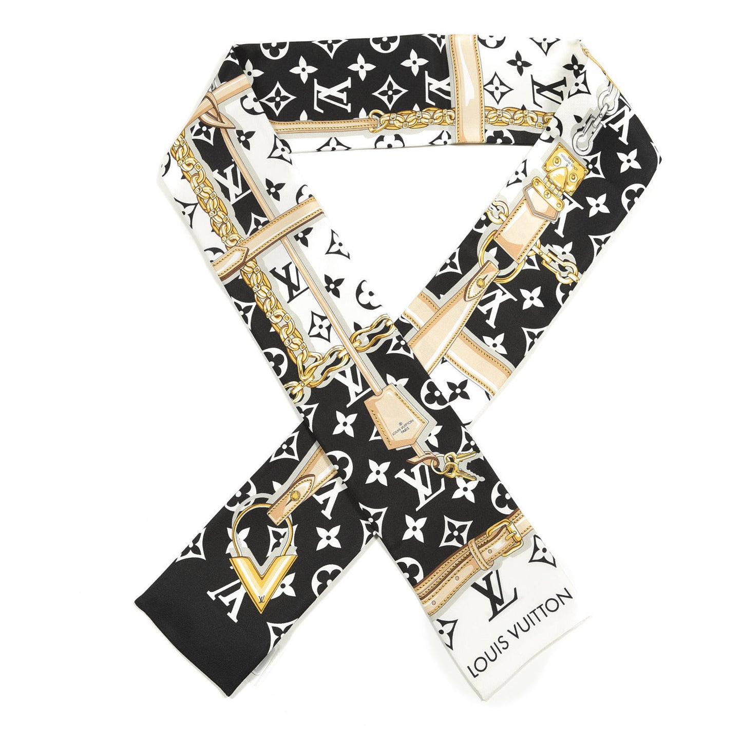 Silk Monogram Confidential Bandeau Black