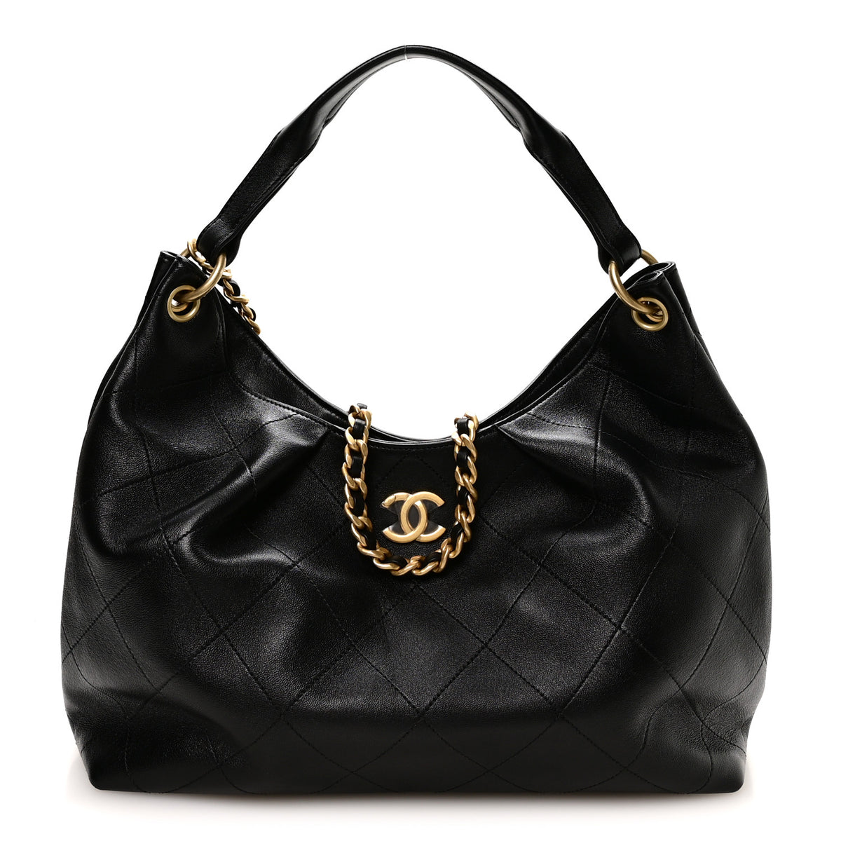 Chanel Calfskin Quilted Maxi Hobo Black 1 of 10