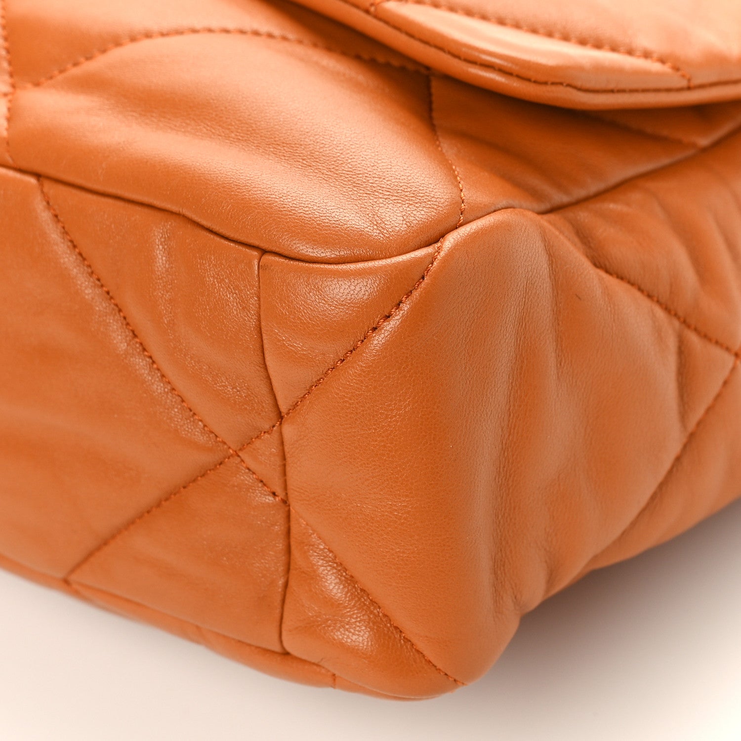 Chanel Lambskin Quilted Large Chanel 19 Flap Light Brown 9 of 9