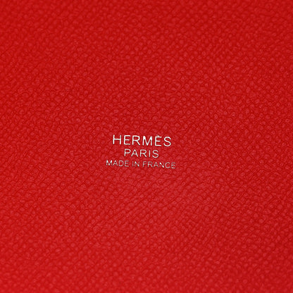 Hermes Epsom Tressage De Cuir Picotin Lock 18 PM Rouge Coeur Bleu du Nord Rouge H 6 of 8