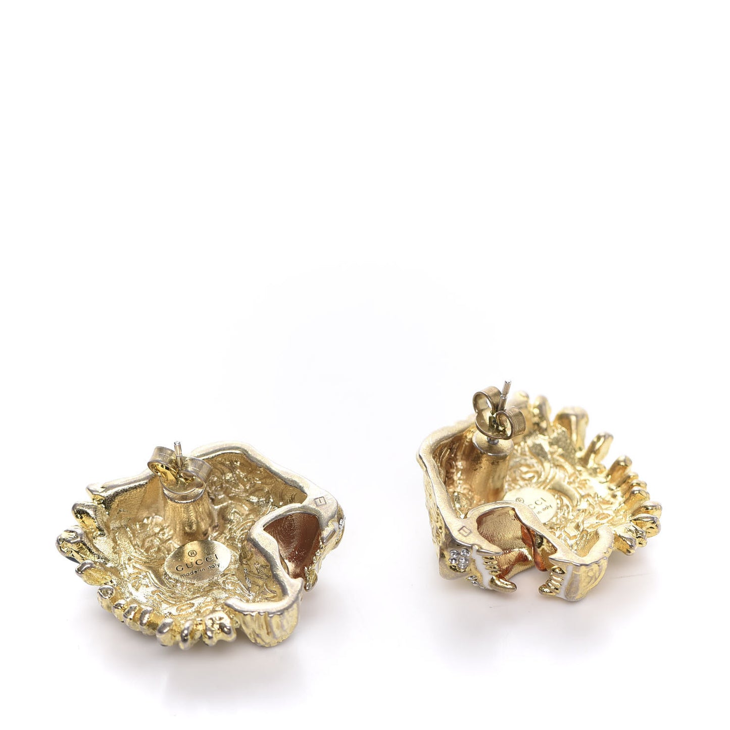 Crystal Rajah Earrings Gold