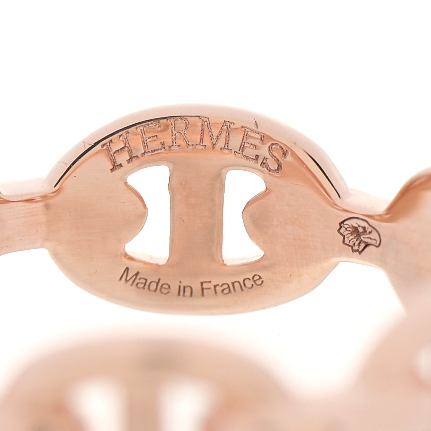 18K Rose Gold PM Chaine D'Ancre Enchainee Ring 53 6.5
