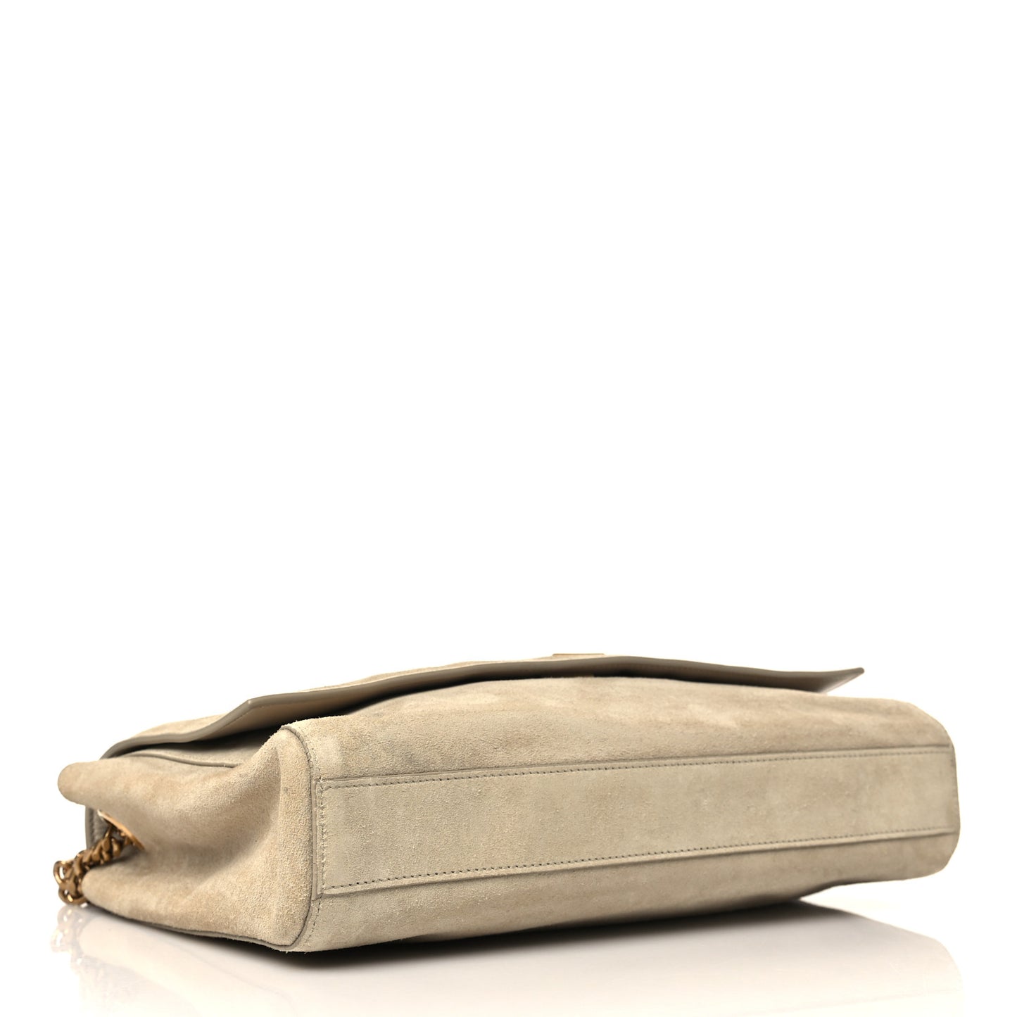 Smooth Calfskin Suede Medium Reversible Monogram Kate Satchel Sea Salt
