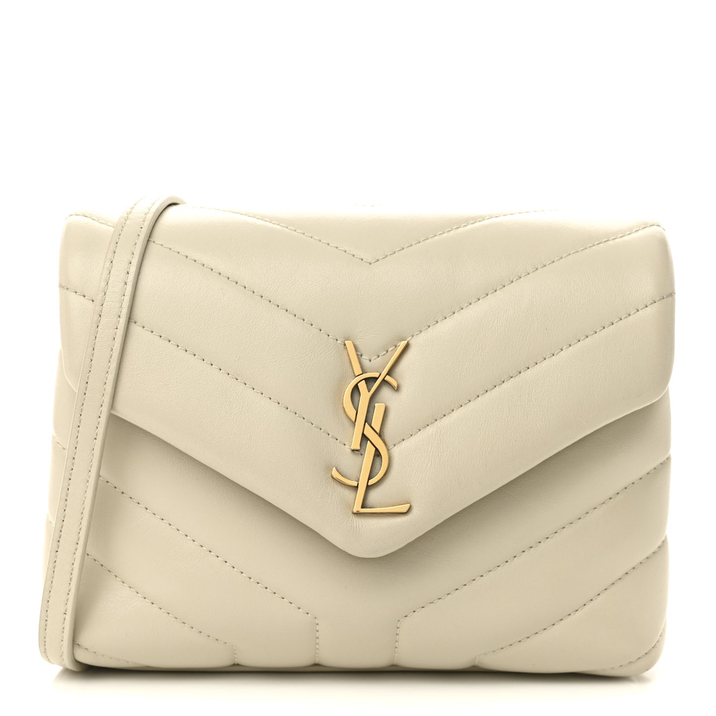 Calfskin Y Quilted Monogram Toy Loulou Crossbody Bag Crema Soft
