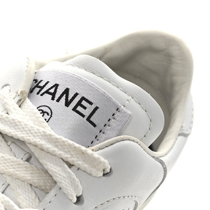 Chanel Calfskin Womens CC Sneakers 36.5 White 11 of 12