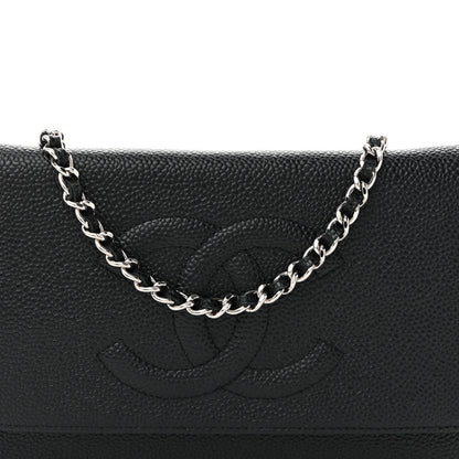 Chanel Caviar Timeless CC Wallet On Chain WOC Black 9 of 11