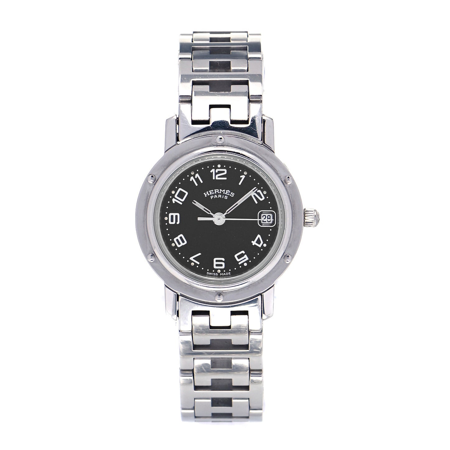 Stainless Steel 24mm Clipper Quartz Watch Black