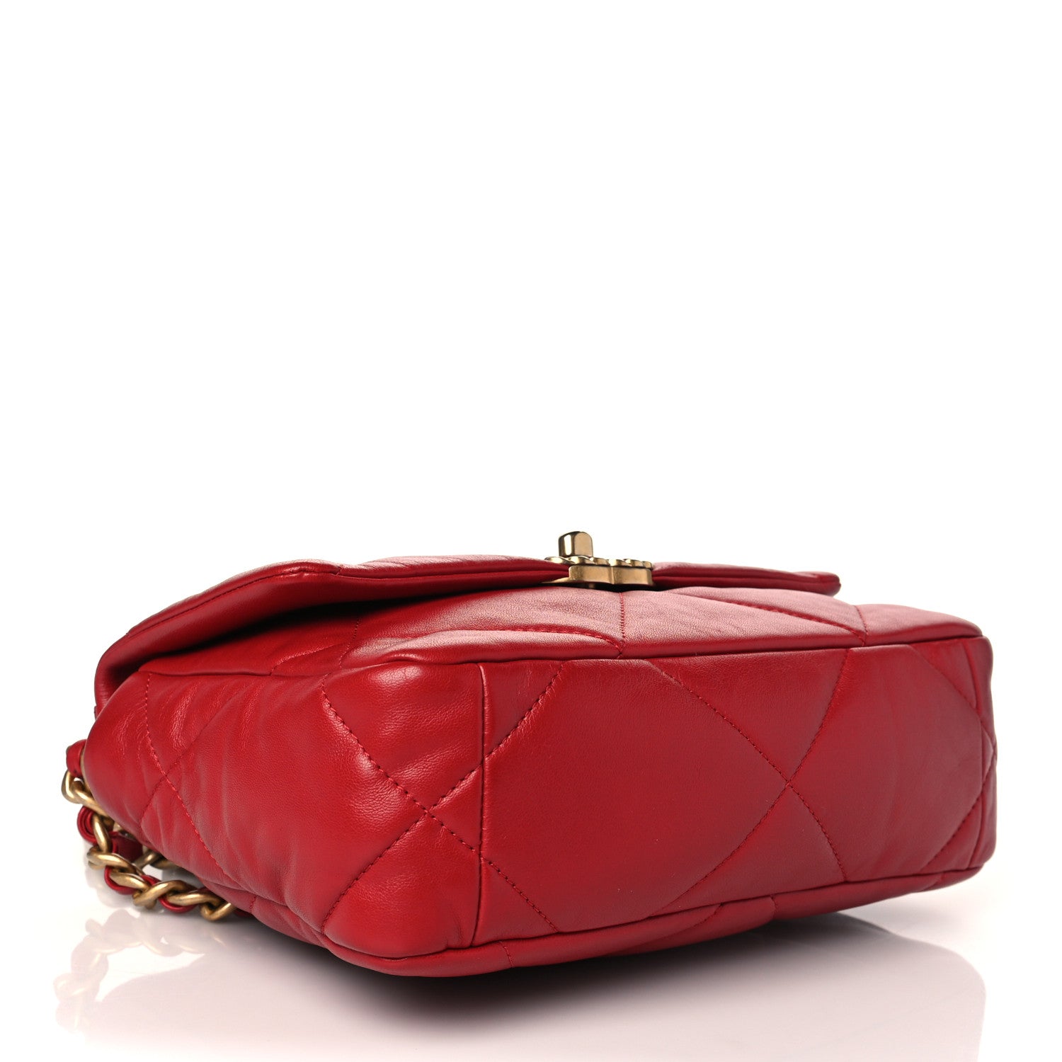 Chanel Goatskin Quilted Medium Chanel 19 Flap Red 4 of 10