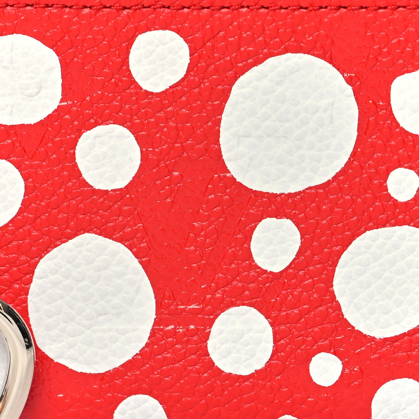 LV X YK Empreinte Infinity Dots Key Pouch Red White