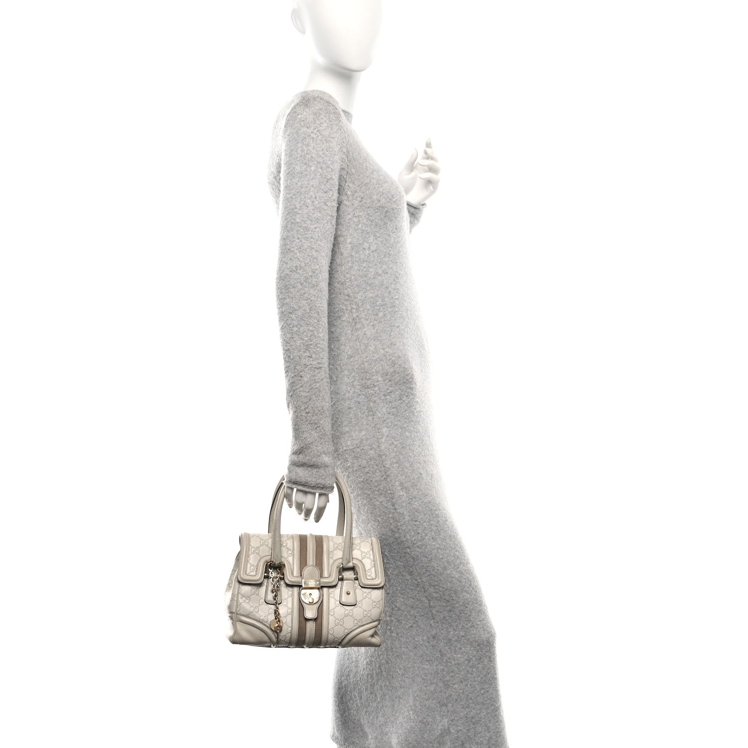 Gucci Guccissima Treasure Shoulder Bag Off White 2 of 16
