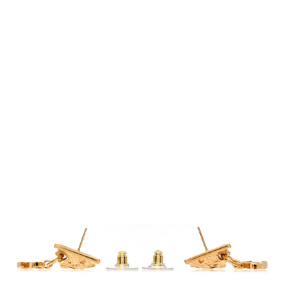 Chanel Metal CC Lion Earrings Gold 3 of 4
