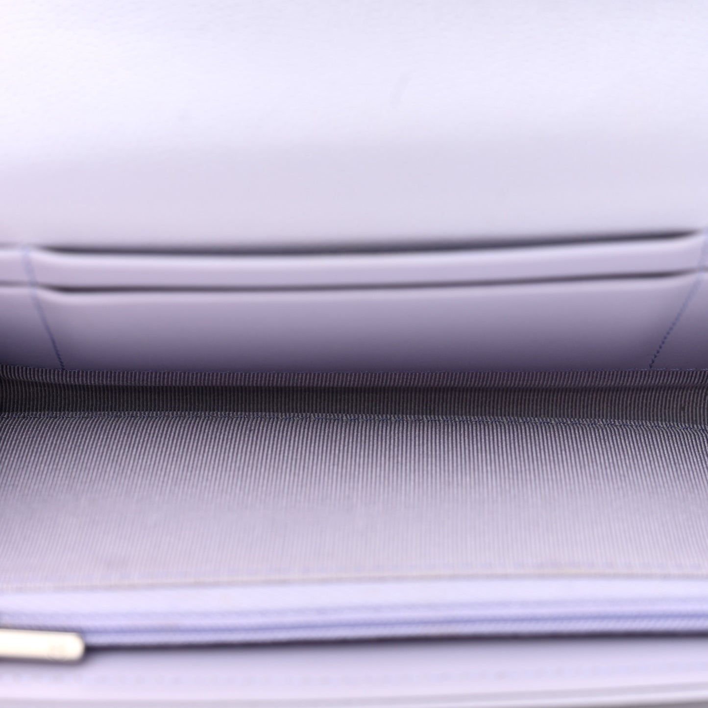 Caviar Quilted Medium Flap Wallet Light Purple