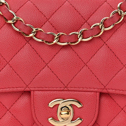 Chanel Caviar Quilted Mini Square Flap Pink 8 of 12