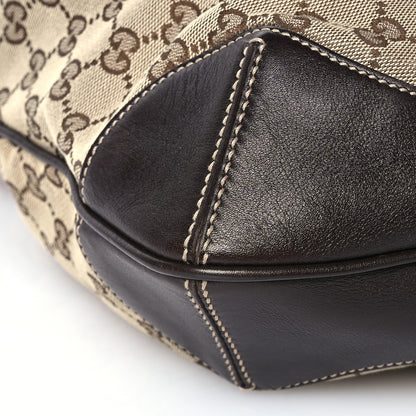 Gucci Monogram Medium Peggy Bamboo Top Handle Bag Dark Brown 9 of 10