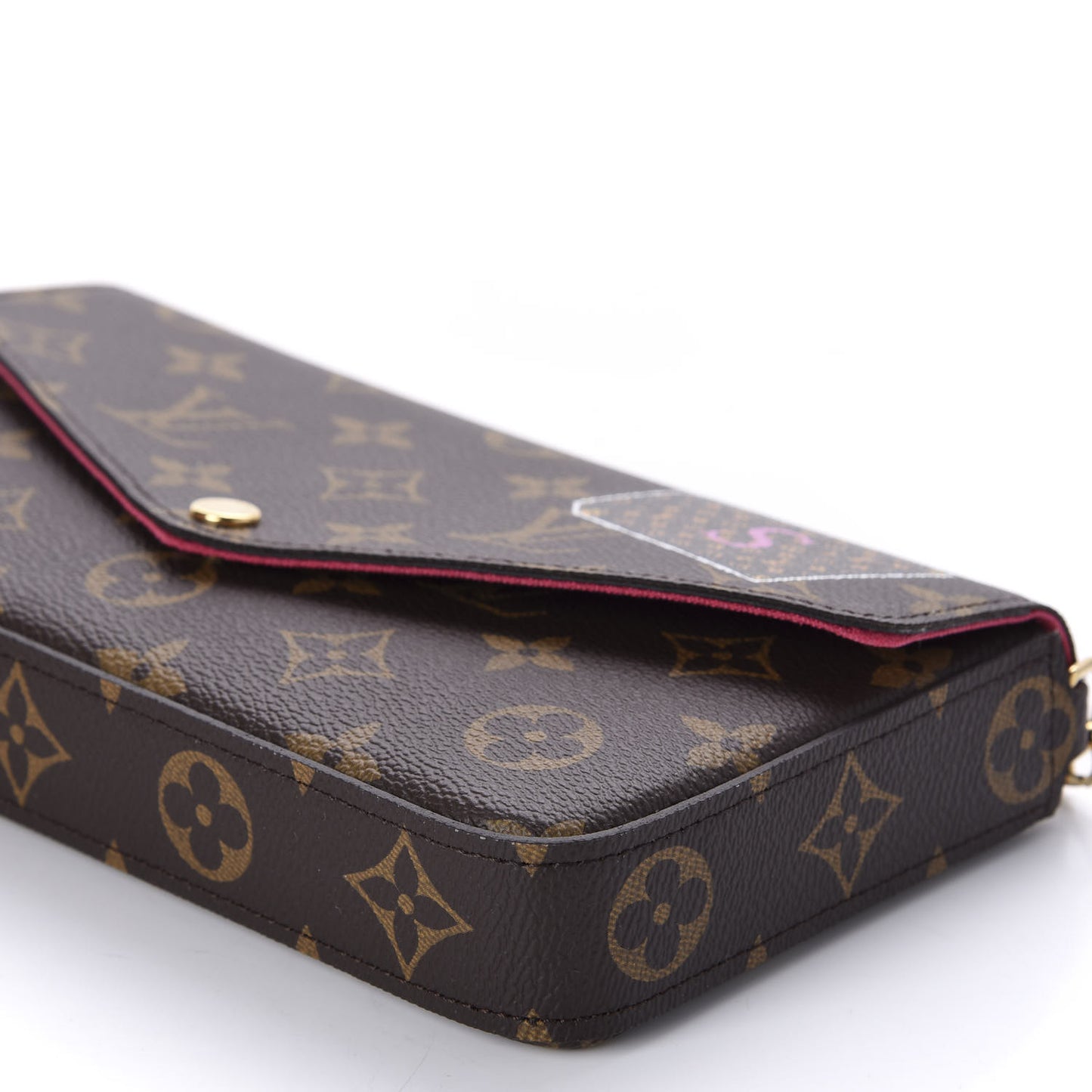 Monogram My LV World Tour Pochette Felicie Chain Wallet Hot Pink