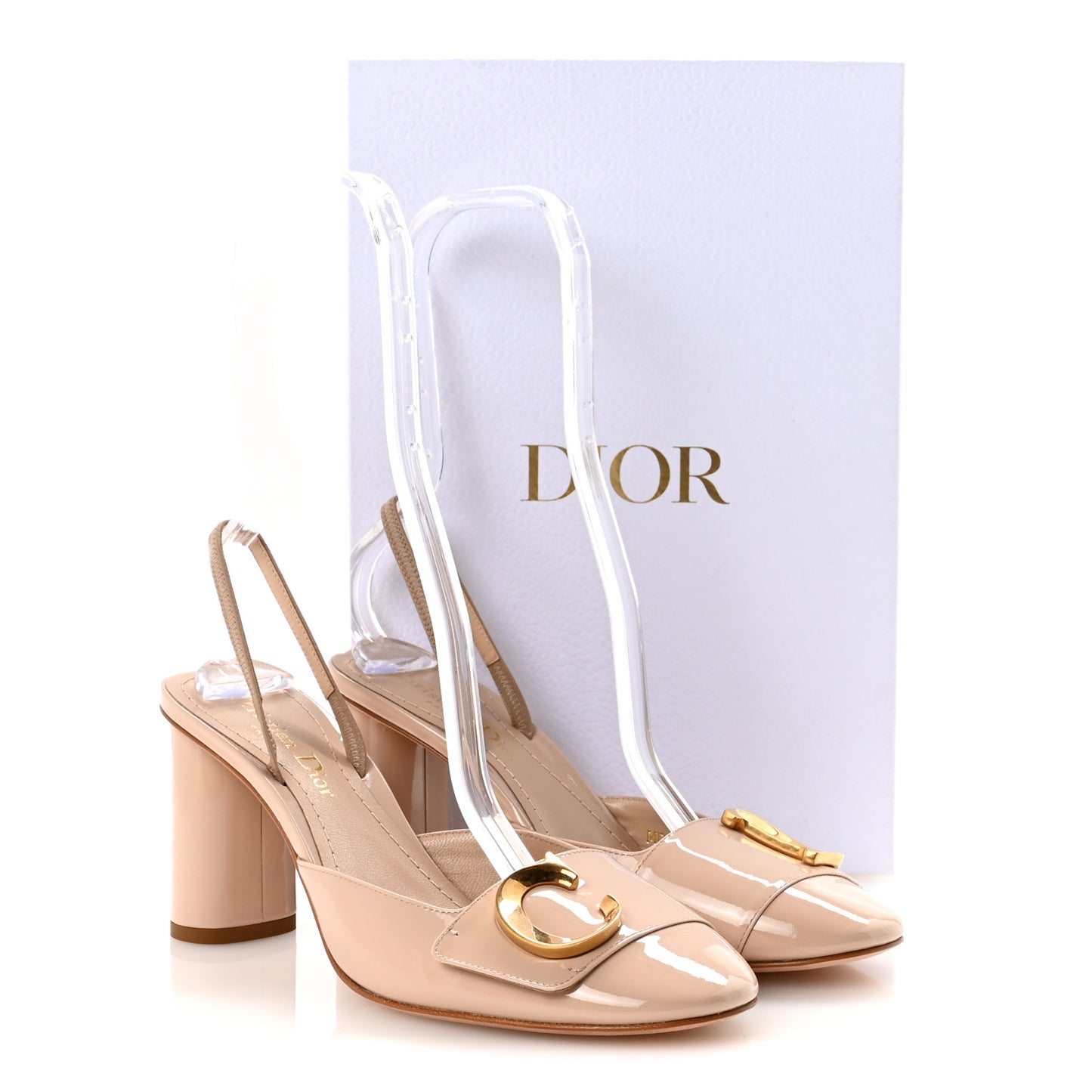 Patent Calfskin C'est Dior 80mm Slingback Sandals 37 Chair
