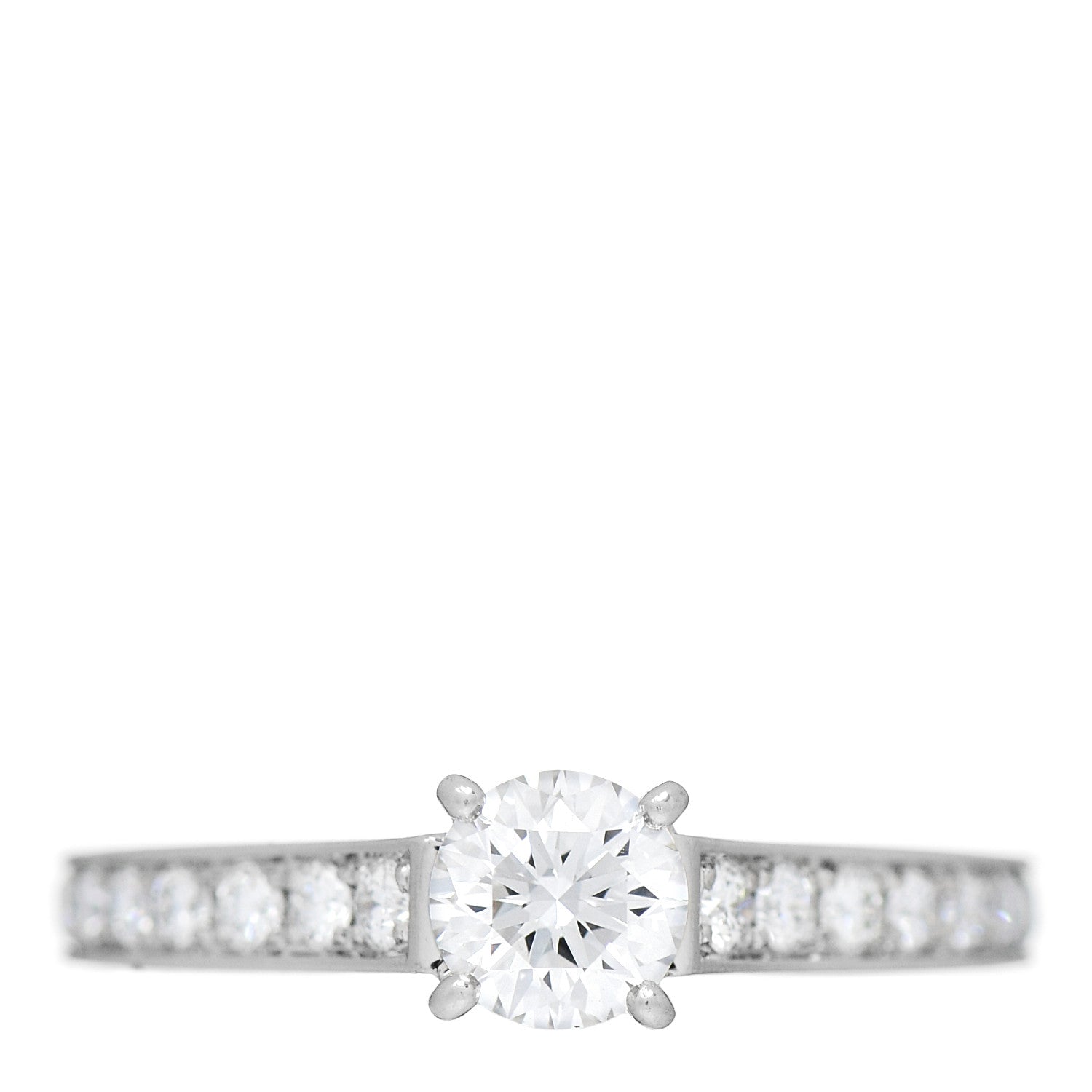 Cartier Platinum Diamond .41ct 1895 Solitaire Engagement Ring 49 4.75 1 of 6