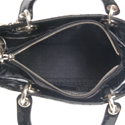 Christian Dior Patent Cannage Medium Lady Dior Black 4 of 12