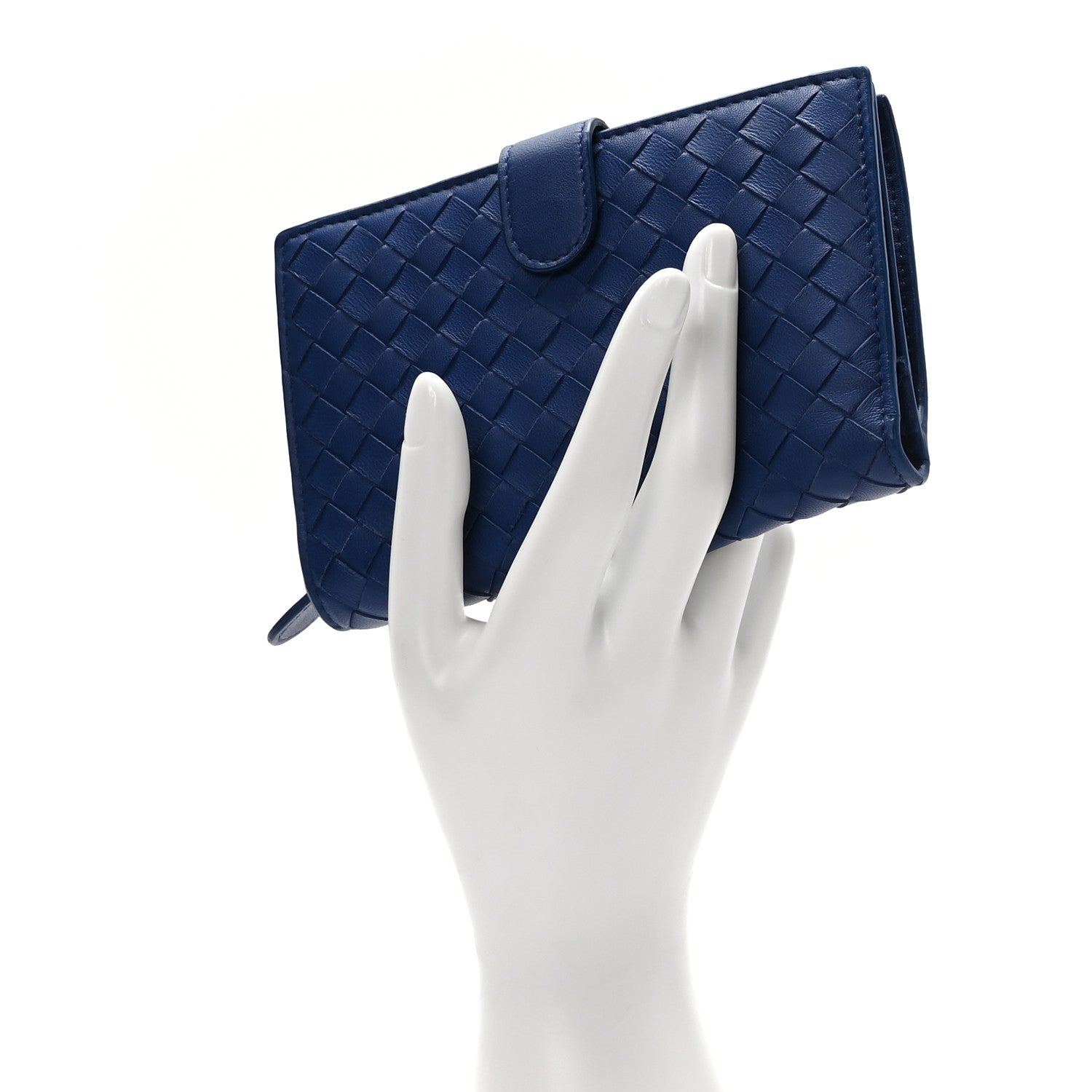 Bottega Veneta Nappa Intrecciato Continental Wallet Blue 2 of 7