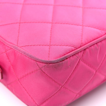 Prada Nylon Tessuto Impuntu Quilted Chain Crossbody Fuxia 10 of 19
