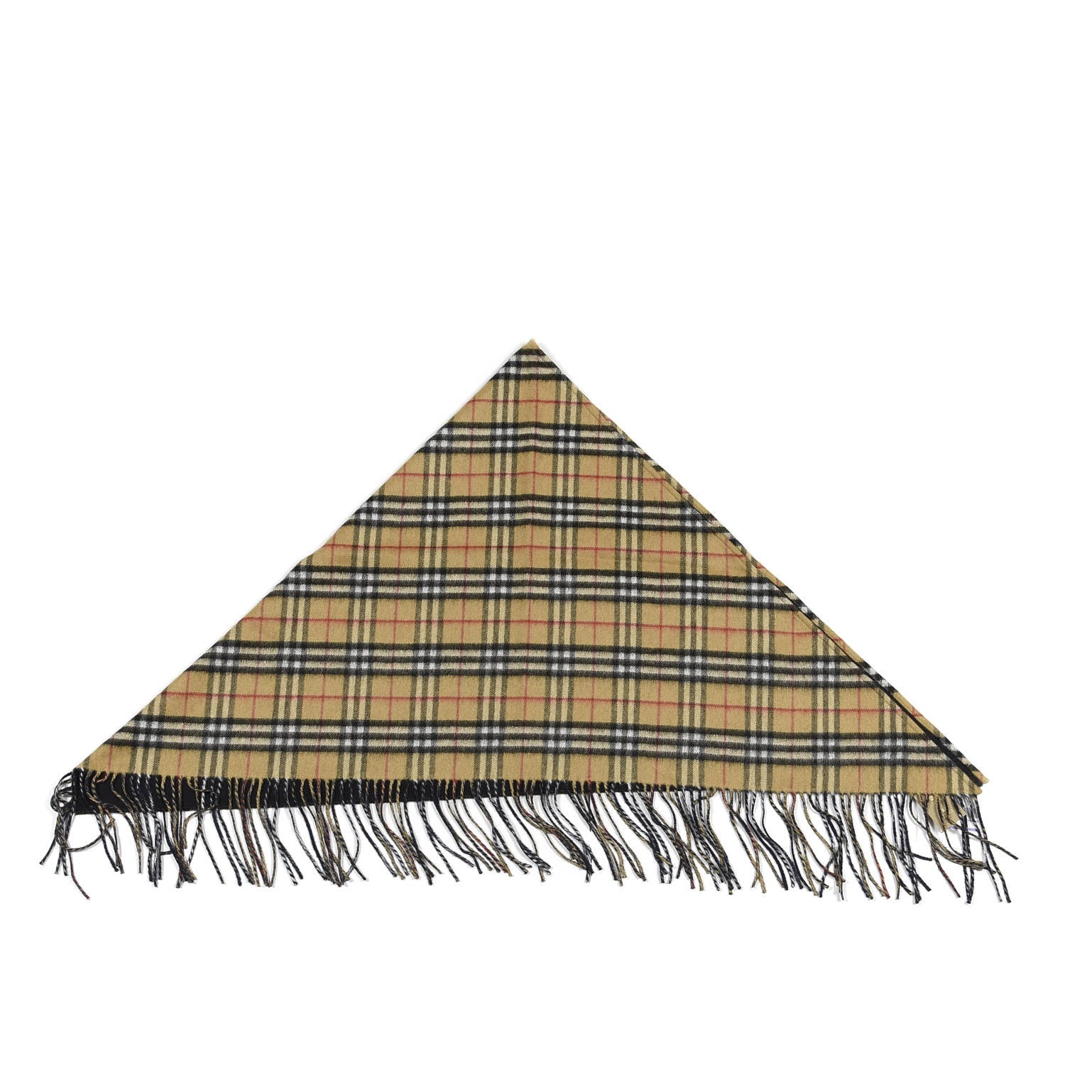 Burberry Cashmere House Check Fringe Cape Scarf Archive Beige 1 of 2