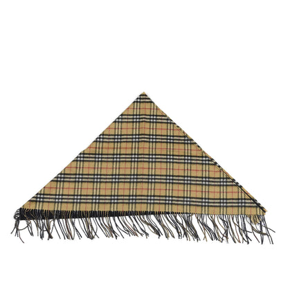Burberry Cashmere House Check Fringe Cape Scarf Archive Beige 1 of 2