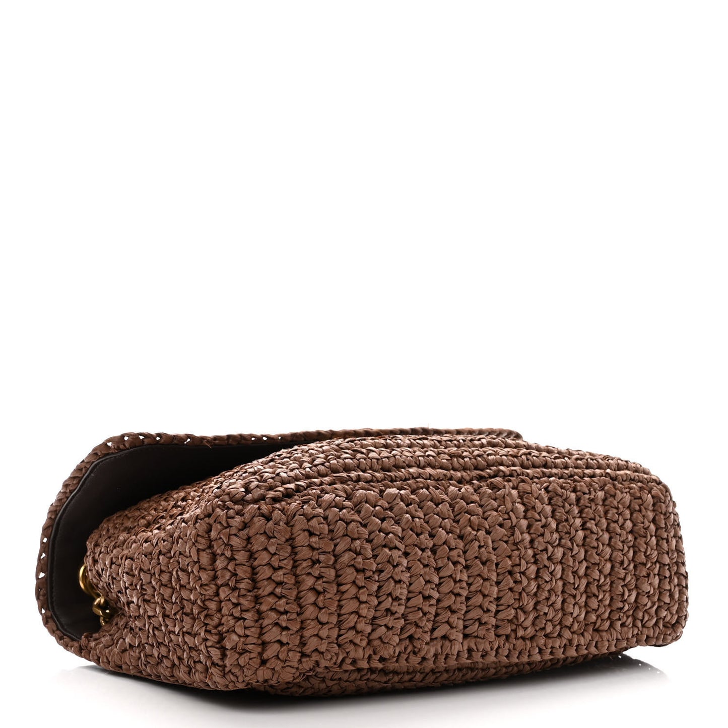 Raffia Calfskin Monogram Medium Niki Chain Satchel New Nut