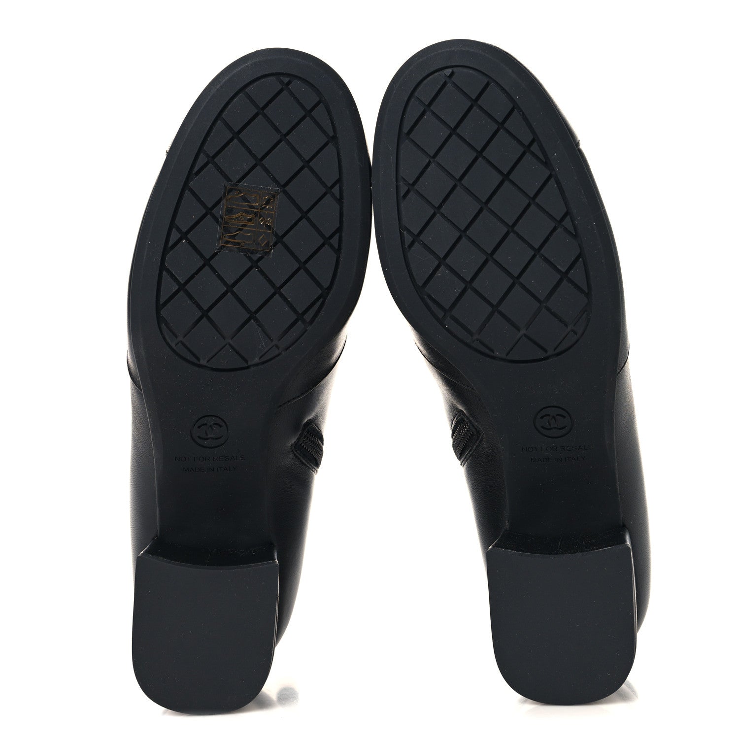 Chanel Stretch Lambskin Cap Toe CC Uniform Short Boots 38 Black 6 of 9