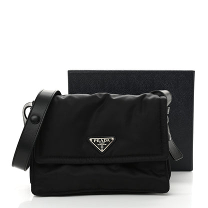 Prada Re-Nylon Vitello Padded Small Flap Shoulder Bag Black 10 of 10