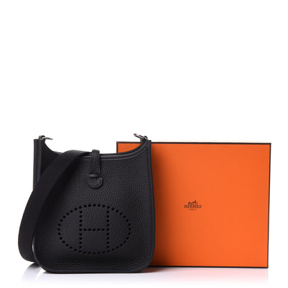 Hermes Taurillon Clemence Evelyne TPM Black 9 of 9