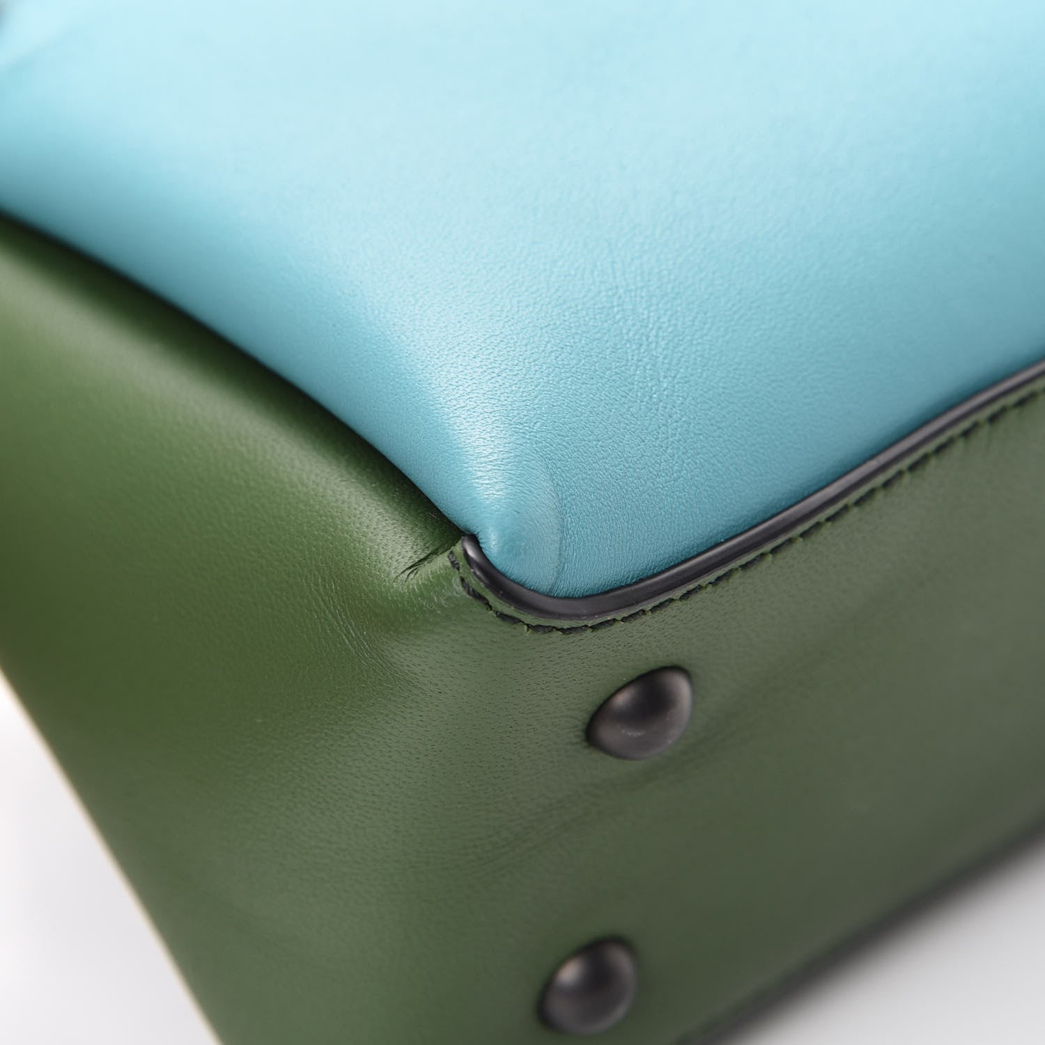 Bottega Veneta Nappa Multicolor Piazza Bag Thyme Aqua Ivy Black 11 of 12