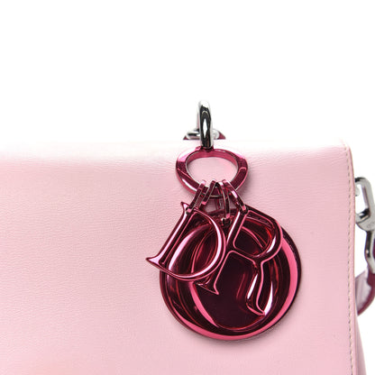 Christian Dior Metallic Patent Smooth Calfskin Medium Be Dior Flap Pink Fuchsia 14 of 15
