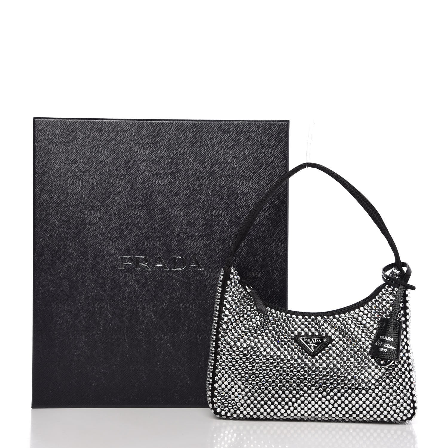 Prada Satin Crystal Mini Re-Edition 2000 Bag Cristal 12 of 12