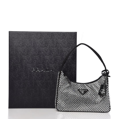 Prada Satin Crystal Mini Re-Edition 2000 Bag Cristal 12 of 12