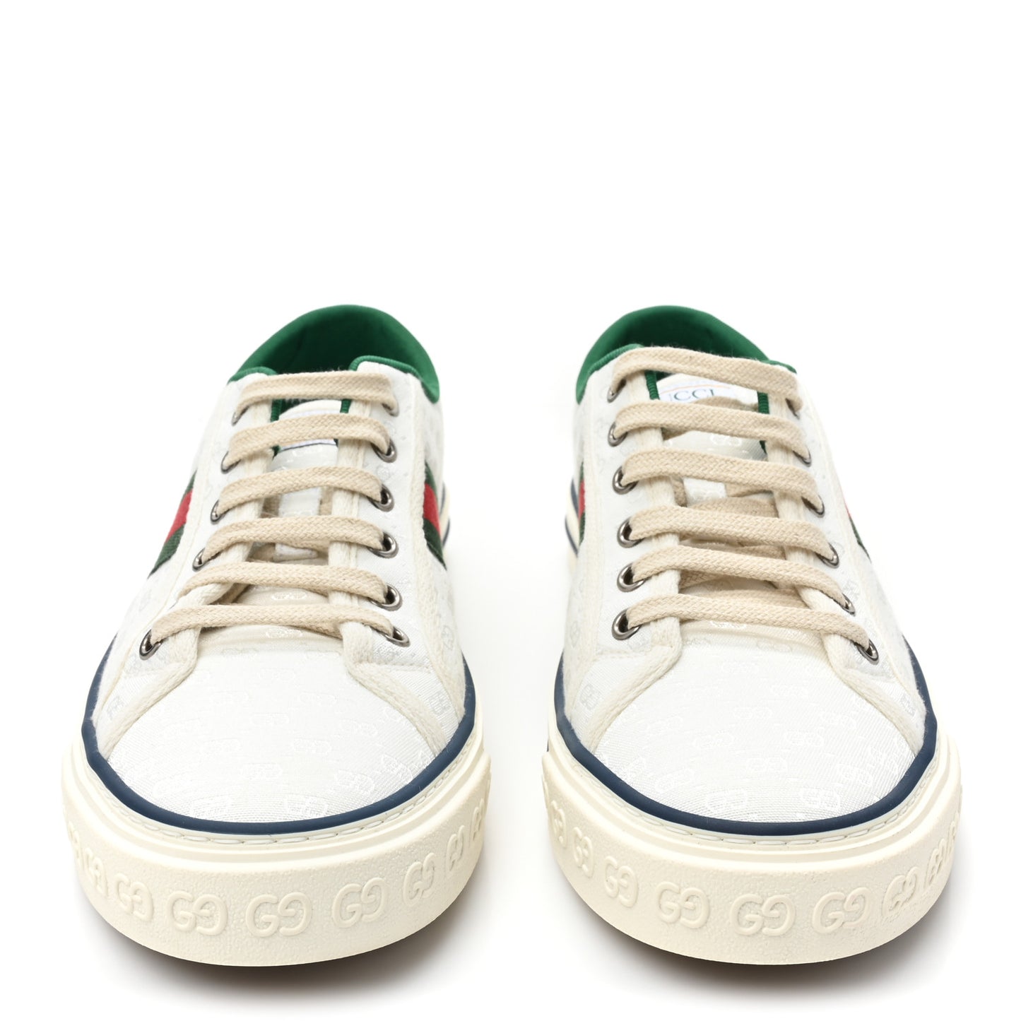 Jacquard Mini GG Monogram Web Womens 1977 Tennis Sneakers 40 White