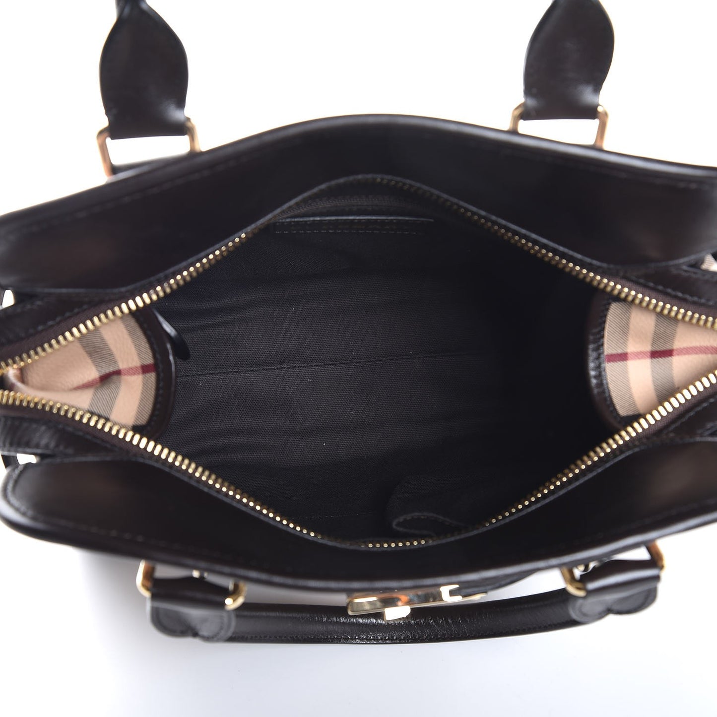 Haymarket Check Minford Portrait Tote Chocolate