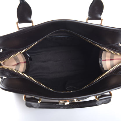 Burberry Haymarket Check Minford Portrait Tote Chocolate 5 of 8